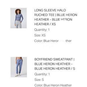 Jogger Set - Vuori Boyfriend Sweatpants & top - Blue Heron Heather